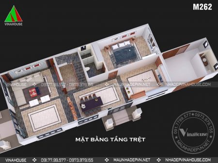 Mặt bằng tầng trệt M262