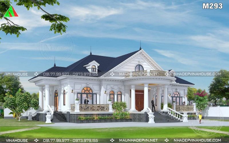Thiết kế biệt thự vườn tân cổ điển đẹp nhất 2021