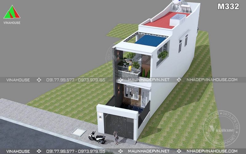 Thiết kế nhà cấp 4 có gác lửng hiện đại 2022