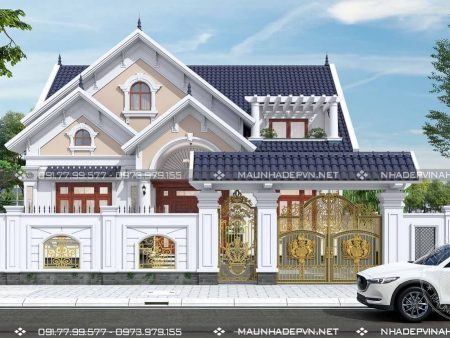 Thiết kế nhà cấp 4 có tầng áp mái tiết kiệm chi phí