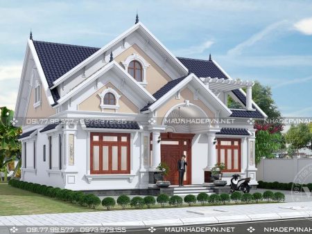 Thiết kế nhà cấp 4 có tầng áp mái tiết kiệm chi phí