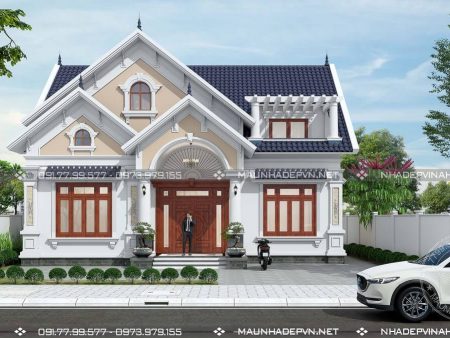Thiết kế nhà cấp 4 có tầng áp mái tiết kiệm chi phí