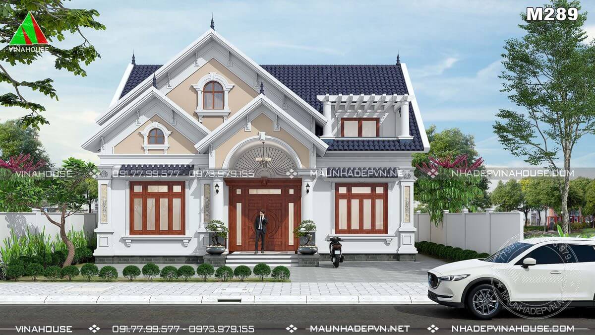 Thiết kế nhà cấp 4 có tầng áp mái tiết kiệm chi phí