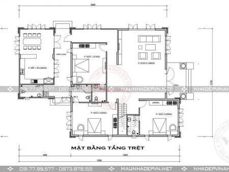 Mặt bằng tầng trệt M289