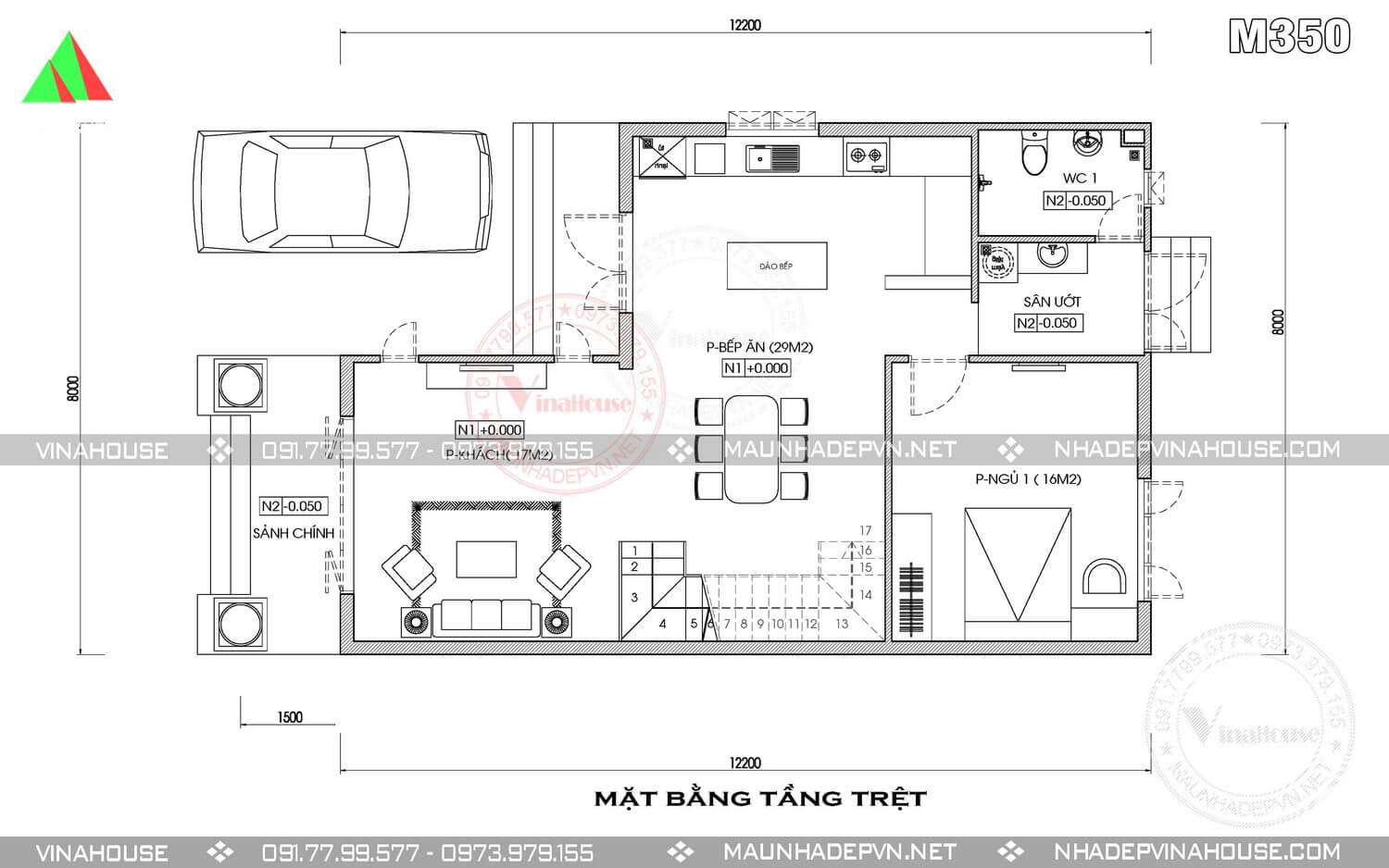 Thiết kế nhà cấp 4 hiện đại 8x125m 3 phòng ngủ tại huyện Cần Đước Tỉnh  Long An  Kiến trúc TN  YouTube