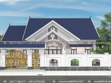 Thiết kế nhà cấp 4 tân cổ điển siêu sang
