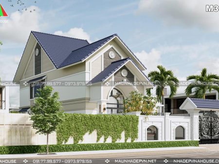 Thiết kế nhà gác lửng đẹp hiện đại M337