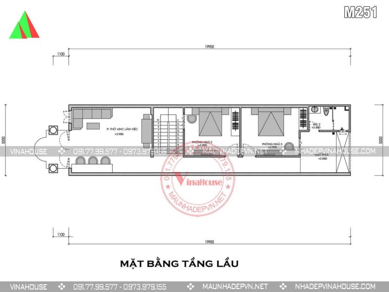 Mặt bằng tầng lầu m251