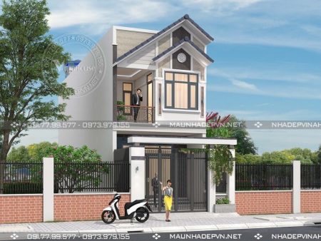 Thiết kế nhà phố 2 tầng đẹp hiện đại