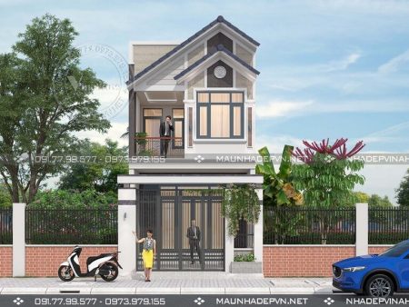 Thiết kế nhà phố 2 tầng đẹp hiện đại