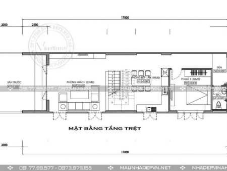 Mặt bằng tầng trệt
