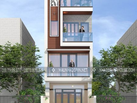 Thiết kế nhà phố 3 tầng 1 tum