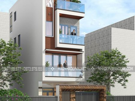 Thiết kế nhà phố 3 tầng 1 tum