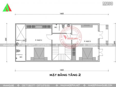 Mặt bằng tầng 2 M250