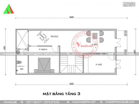 Mặt bằng tầng 3 M250