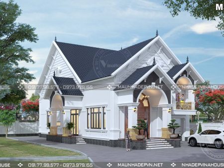 Thiết kế nhà vườn mái thái đẹp tại HCM