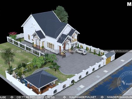 Thiết kế nhà vườn mái thái đẹp tại HCM