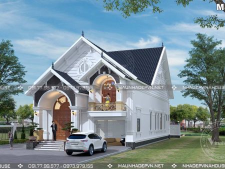 Thiết kế nhà vườn mái thái đẹp tại HCM