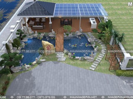 Thiết kế nhà vườn mái thái đẹp tại HCM