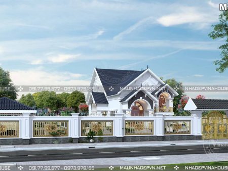 Thiết kế nhà vườn mái thái đẹp tại HCM