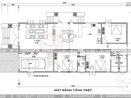 Mặt bằng mẫu nhà M349